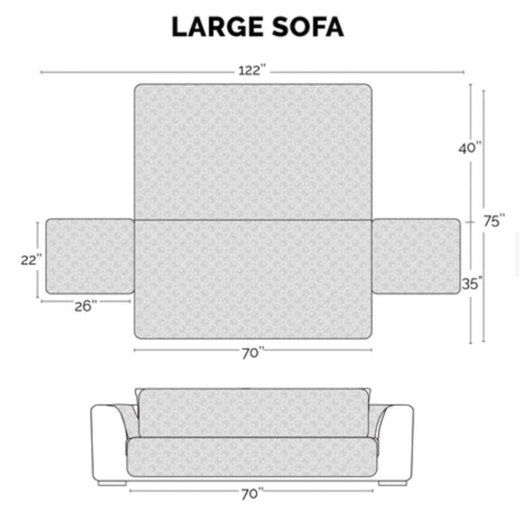 Furhaven non slip furniture cover large sofa in espresso (NWOT) - Picture 6 of 10